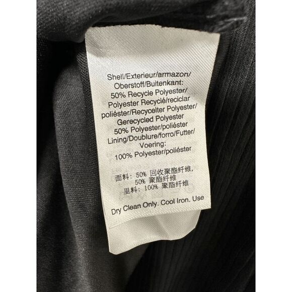 DKNY Women's Petite Tie-Neck Smocked-Cuff Long-Sleeve Dress - Black 4P - Picture 5 of 9